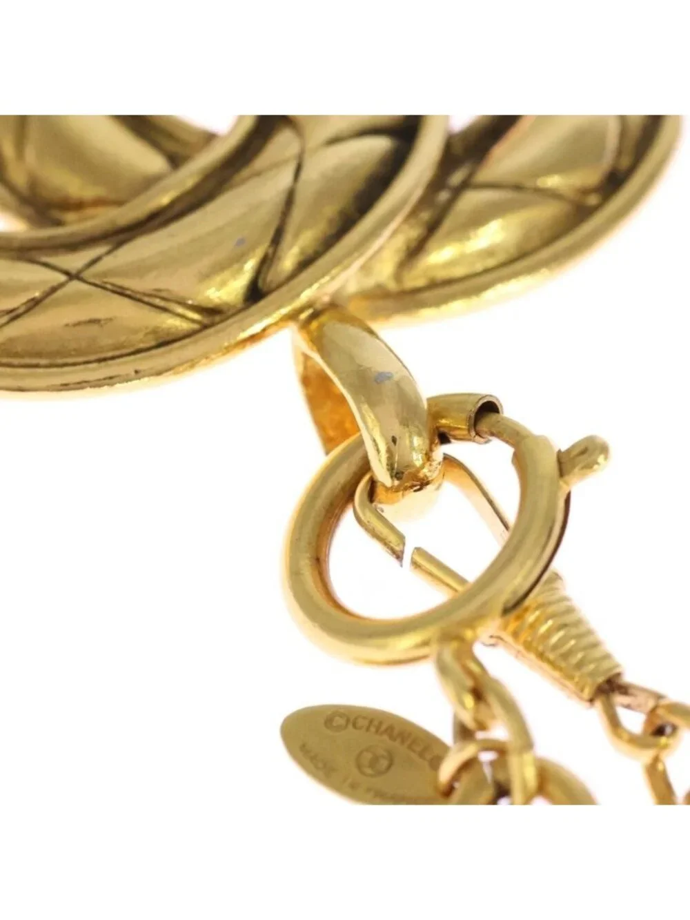 Chanel CC Logo Pendant Chain Gold